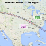 
Plan de la bande de totalité de l'éclipse solaire totale d'août 2017
