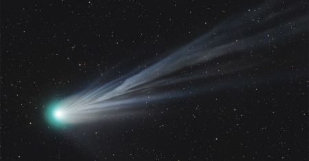 La queue ionique de la comète Pons-Brooks