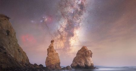 La Voie lactée entre les aiguilles d'Otago