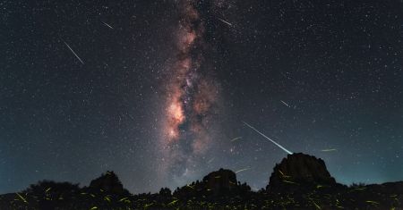 Lucioles, étoiles filantes et Voie lactée
