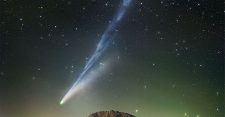 La queue vagabonde de la comète Lemmon