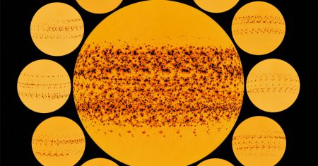 Une année de taches solaires