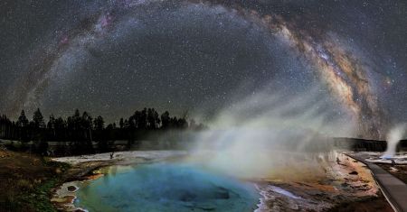La Voie lactée sur le Yellowstone