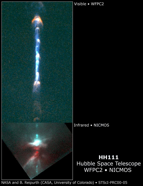 Le jet stellaire HH111 de 12 années-lumière