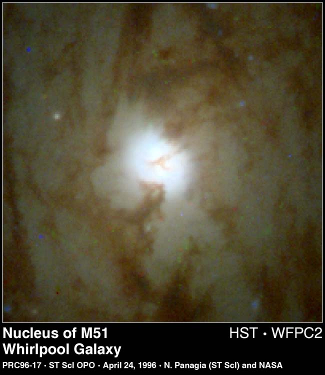 M51 : le centre du tourbillon