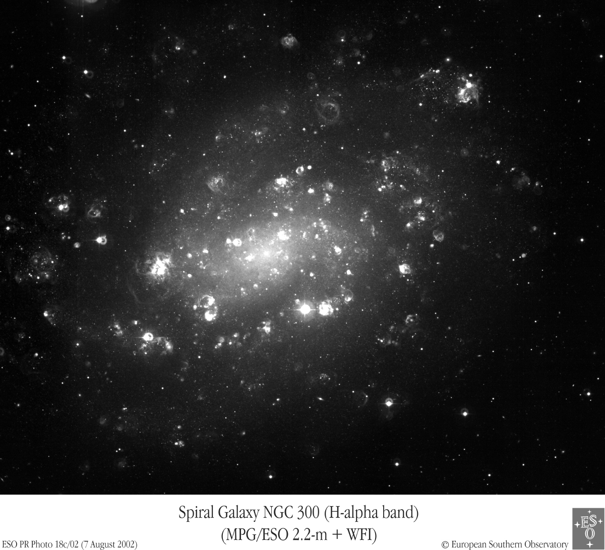 Les coquilles de NGC 300  