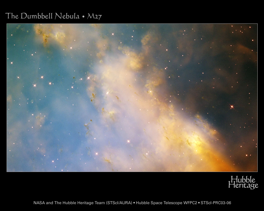 Gros plan de la Nébuleuse Dumbbell par Hubble 
