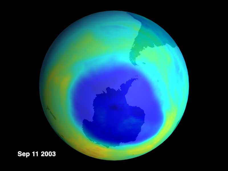 Un trou d\'ozone presque record pour 2003 