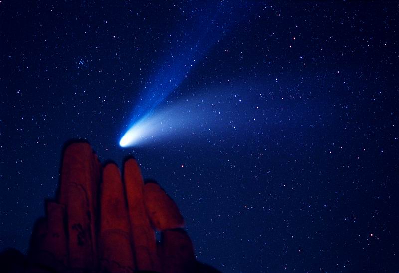 La Comète Hale-Bopp au-dessus d\'Indian Cover