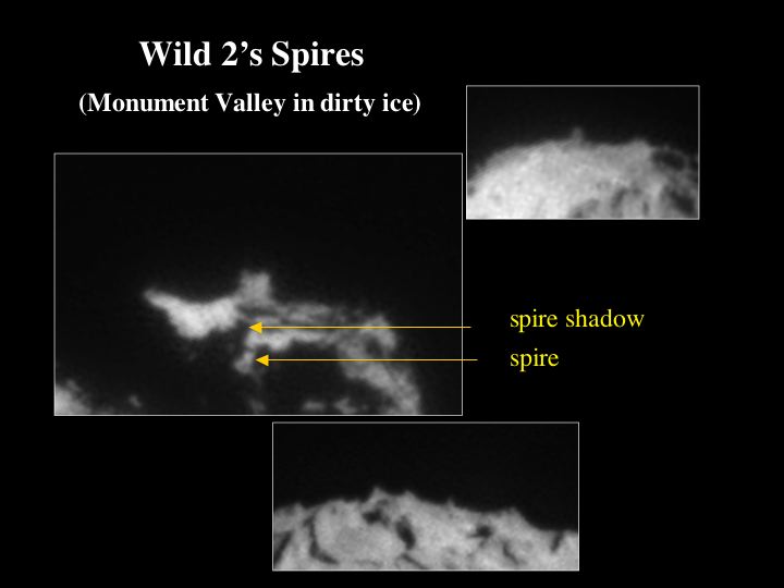 Aiguilles insolites découvertes sur la comète Wild 2