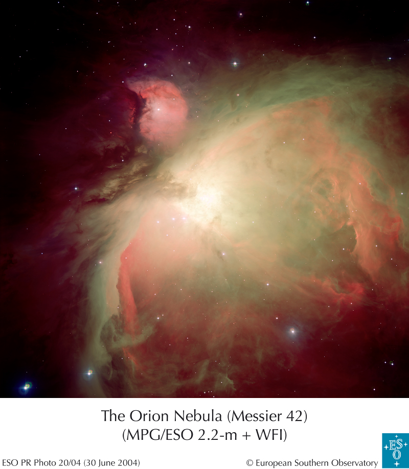 La Nébuleuse d\'Orion en oxygène, hydrogène et soufre