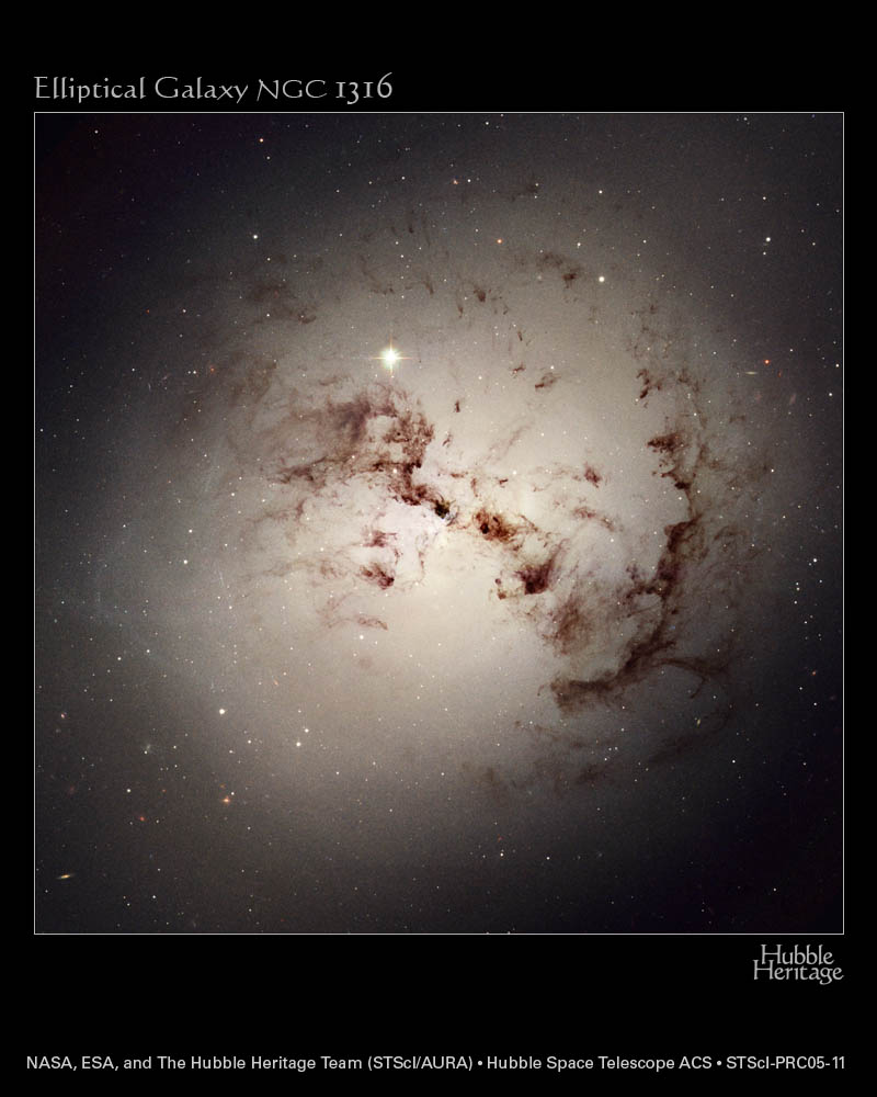 NGC 1316 : Après une collision de galaxies