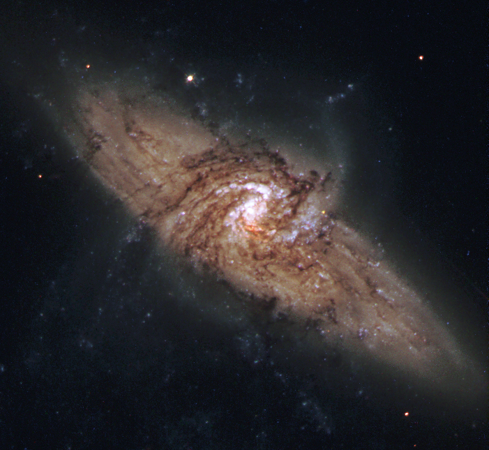 NGC 3314 : quand deux galaxies se superposent