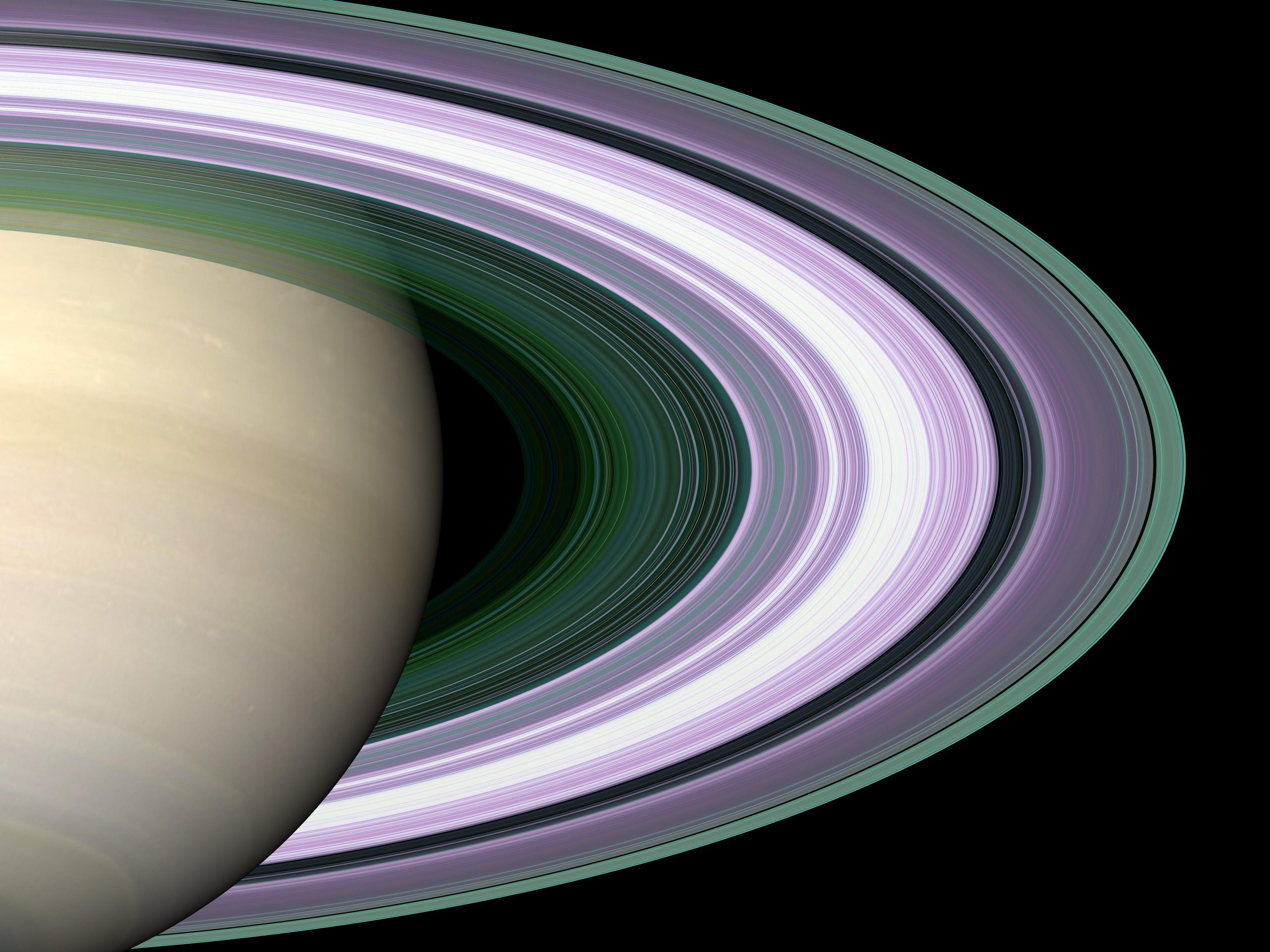 La taille des particules des anneaux de Saturne