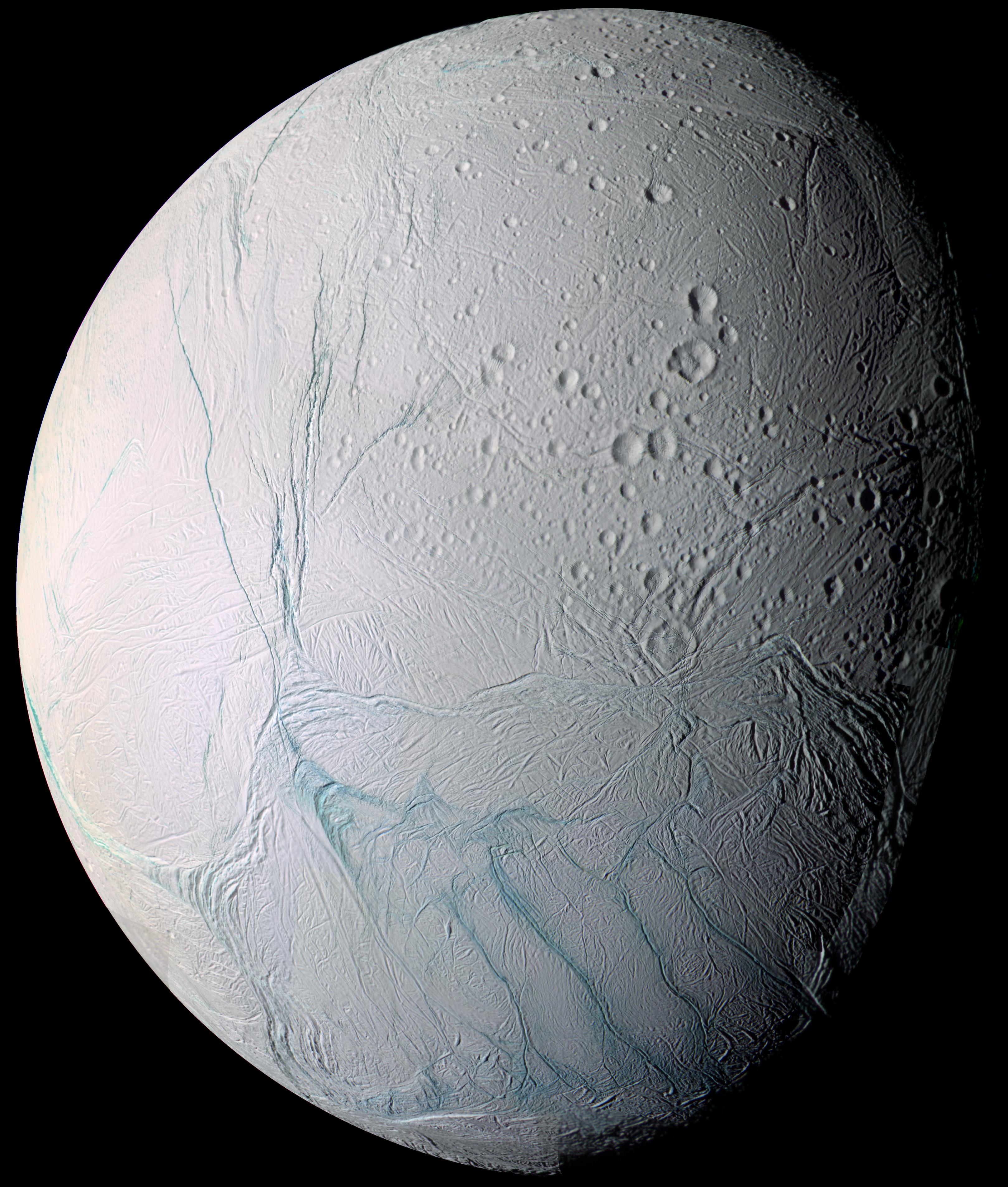 Zébrures fraîches sur Encelade