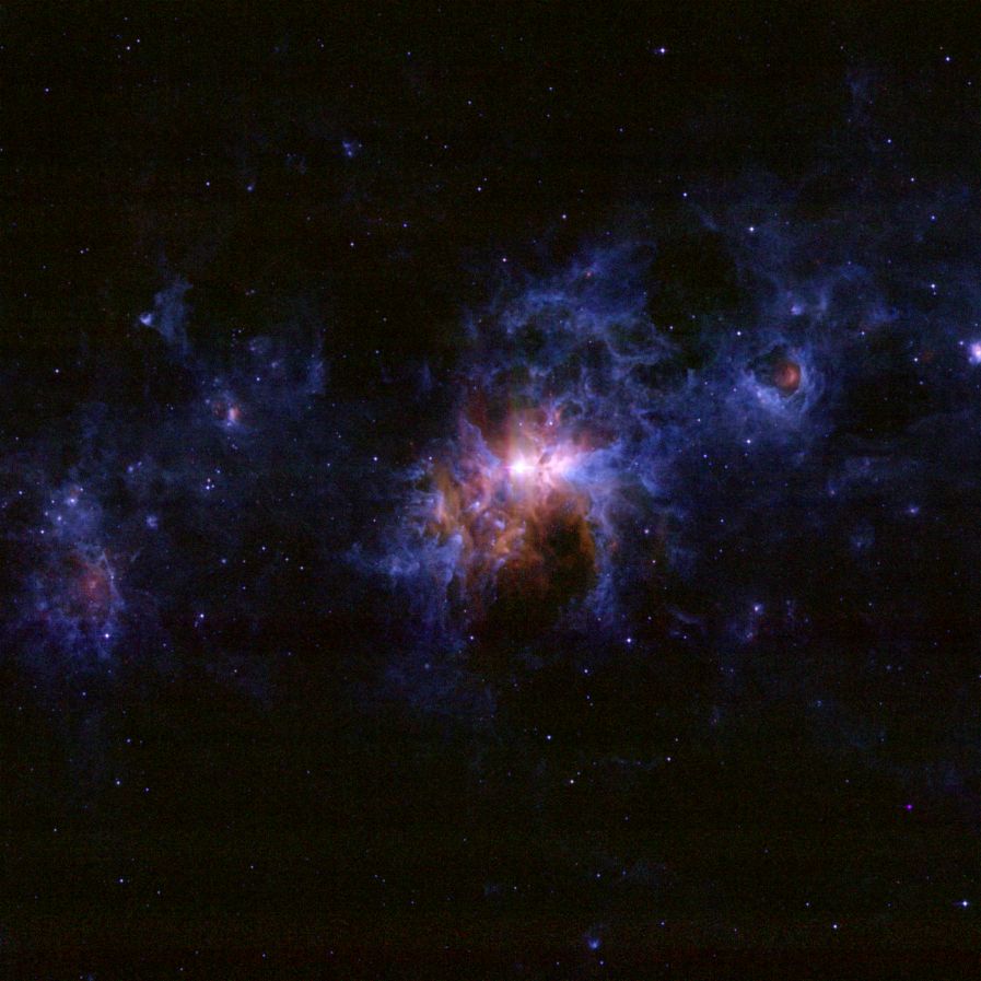 Les environs poussiéreux d\'Eta Carinae