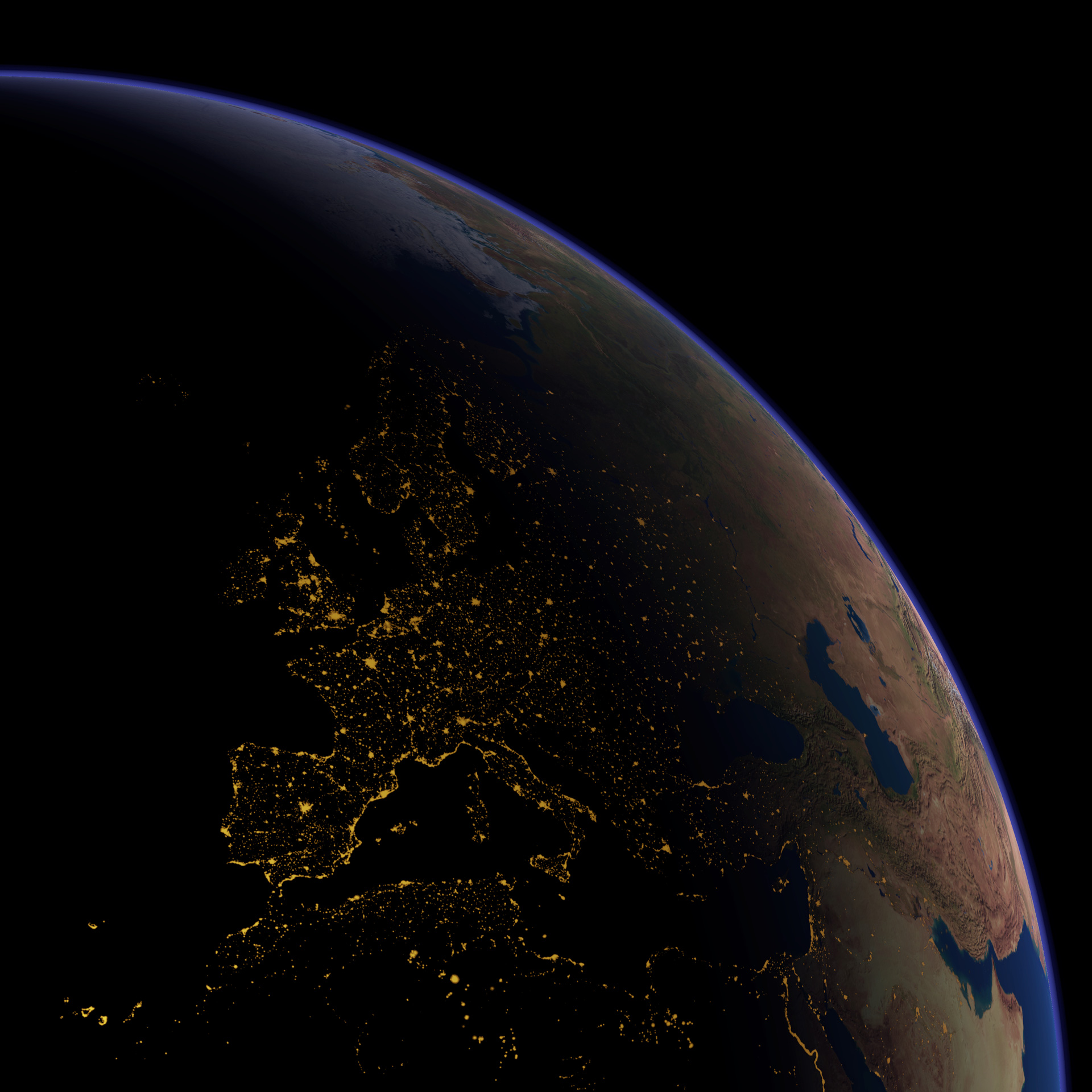 L\'Europe vue de nuit