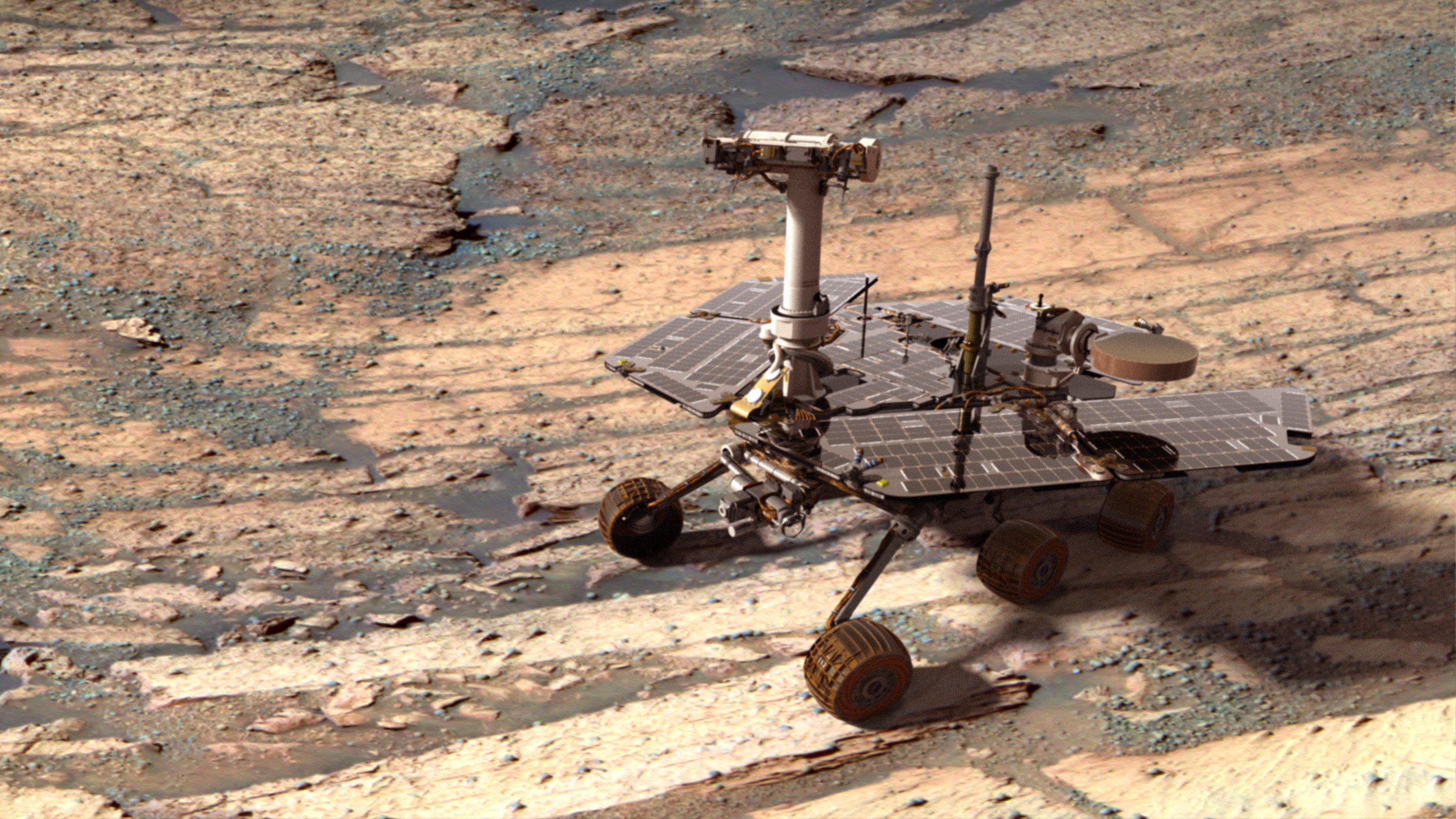 Un robot de synthèse sur Mars