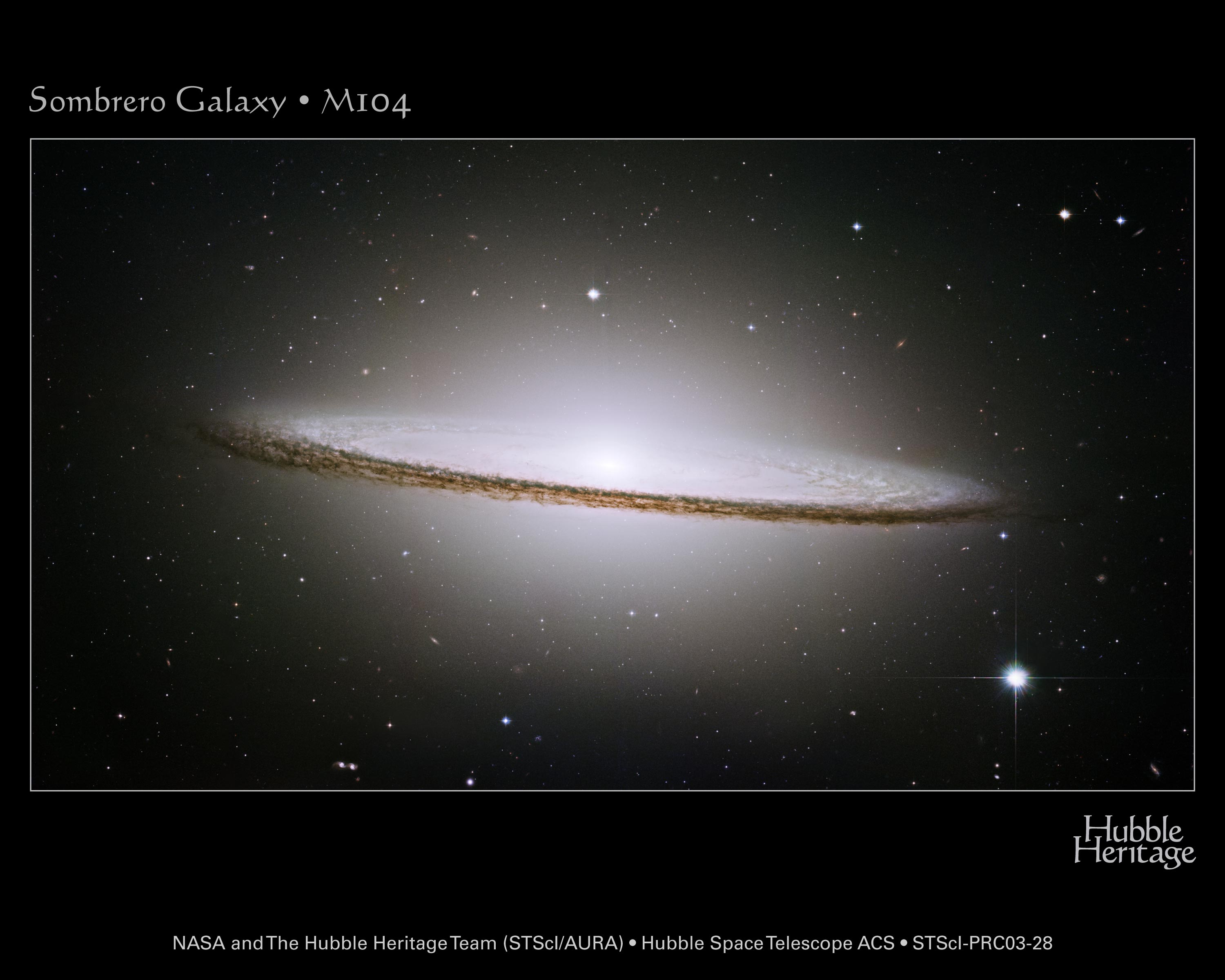 La galaxie du Sombrero par le télescope spatial Hubble