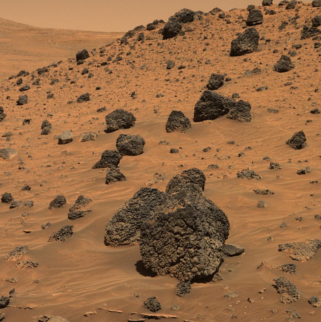Rocher volcanique sur Mars