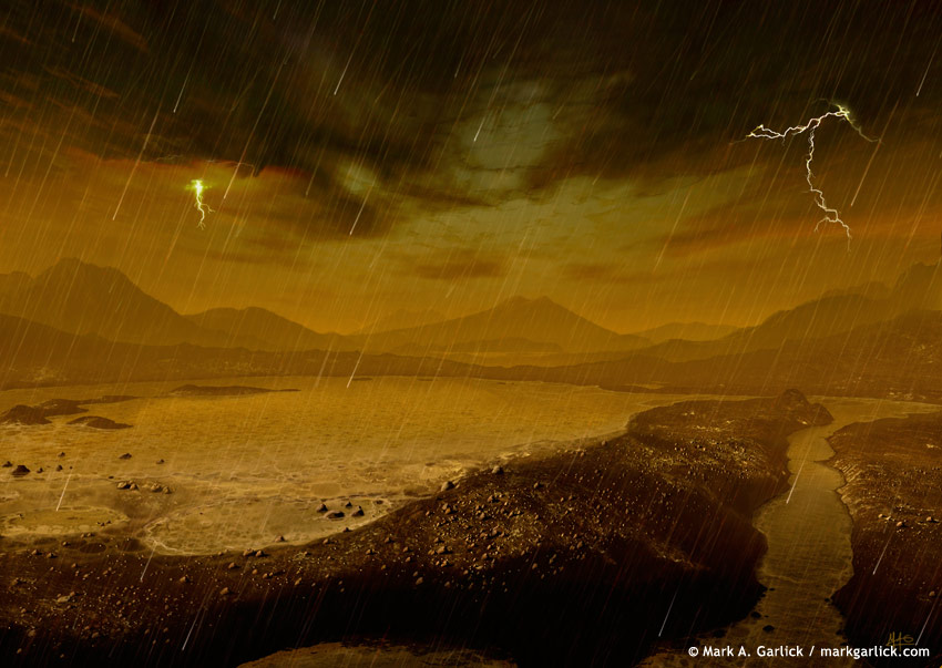 Possibles pluies de méthane sur Titan