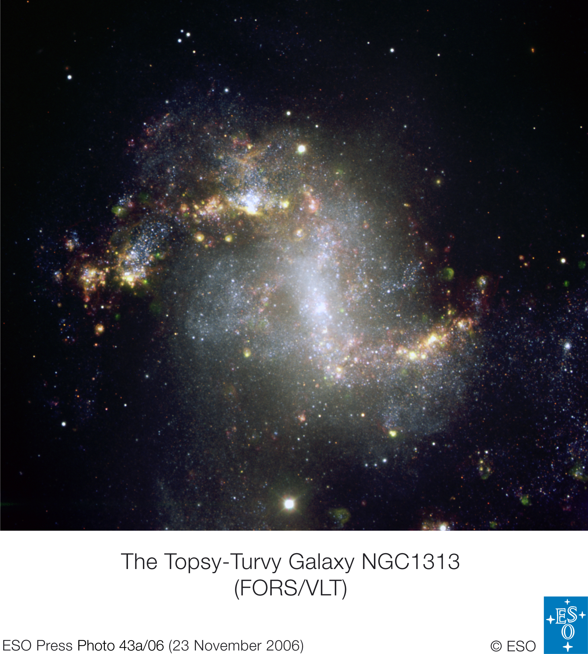 Inhabituelle flambée d\'étoiles galactique dans NGC 1313