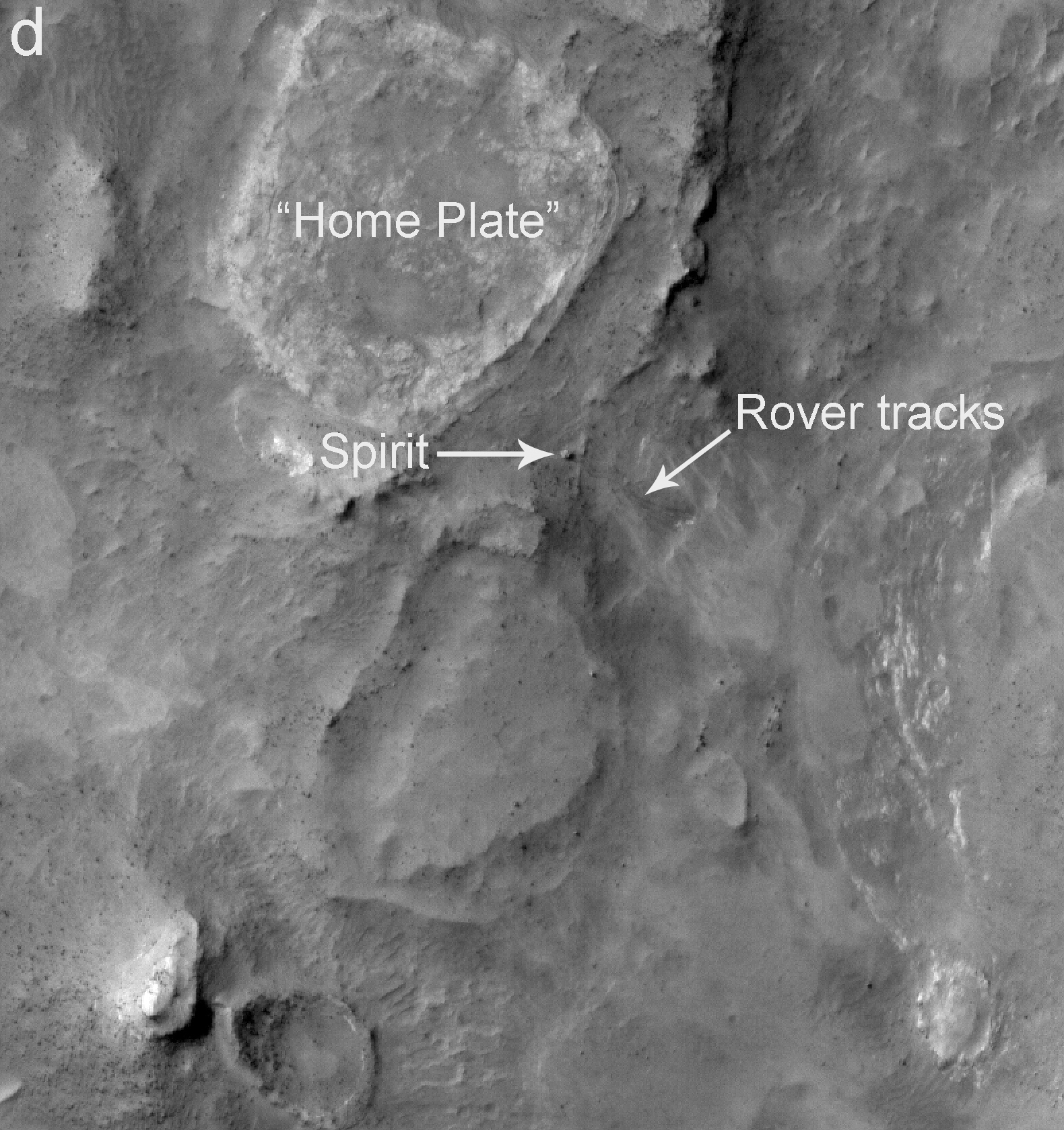 Spirit vu depuis l\'orbite martienne