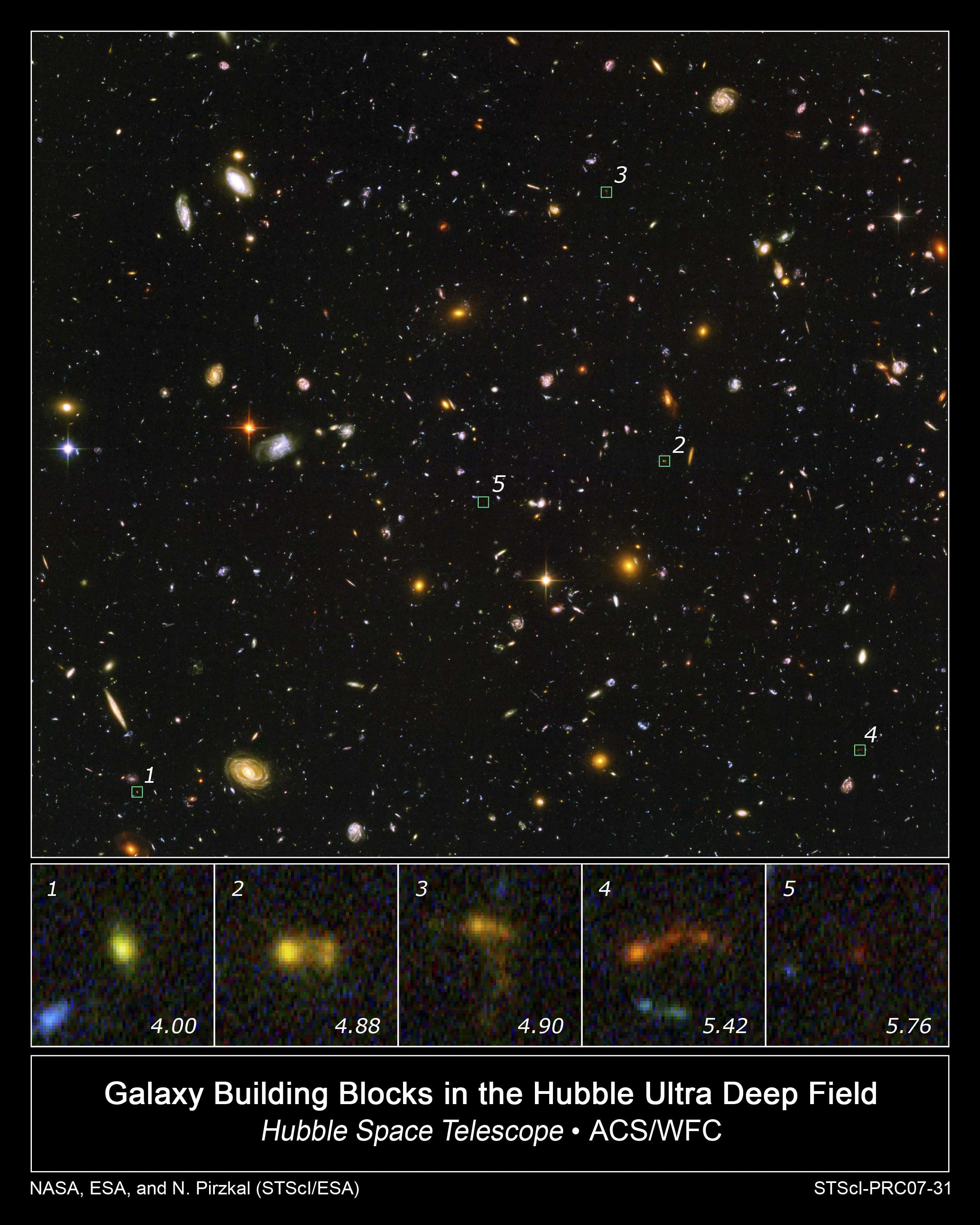Les galaxies-briques de l\'Univers primitif