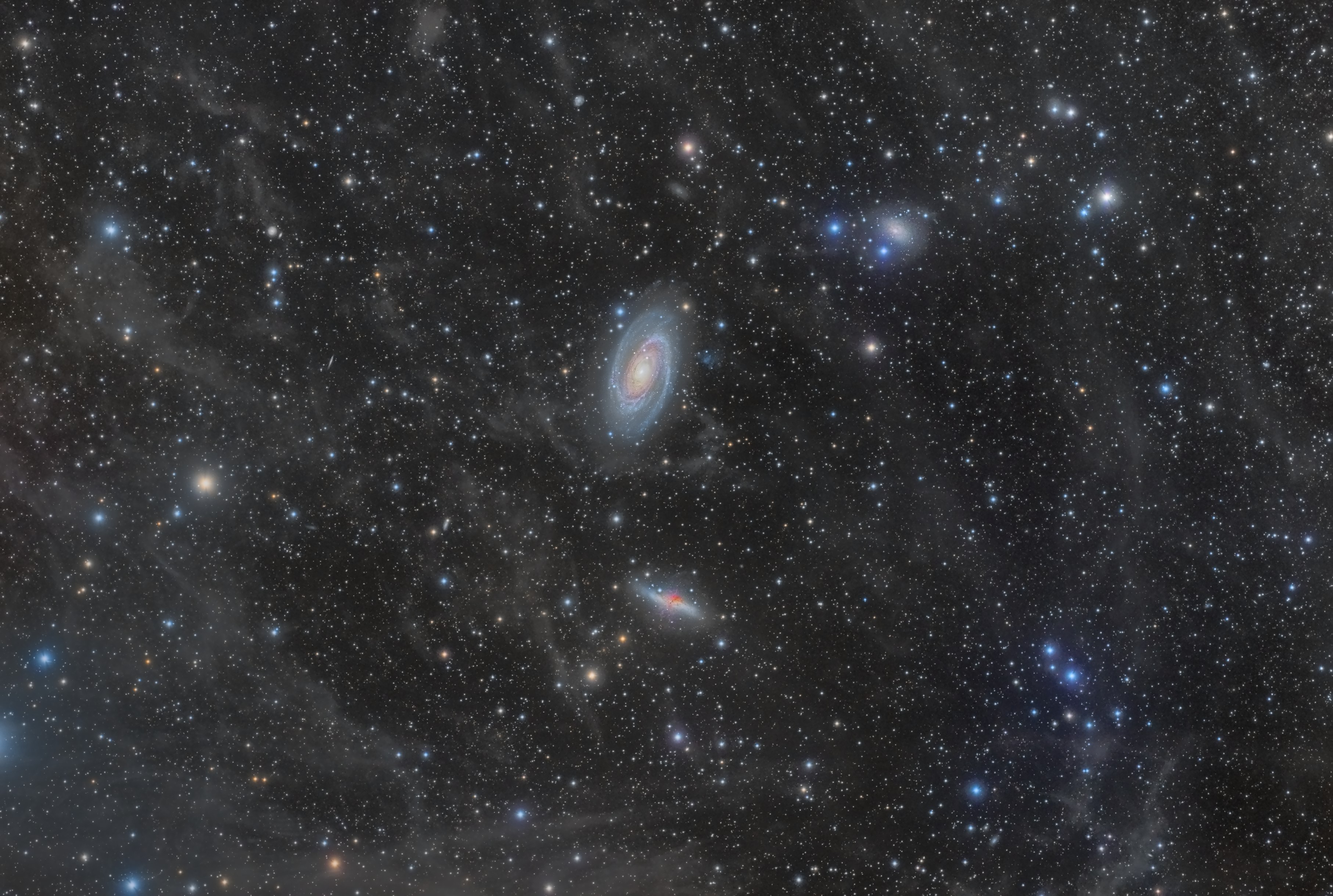 Le groupe galactique de M81 au travers de la nébuleuse du Flux Intégré