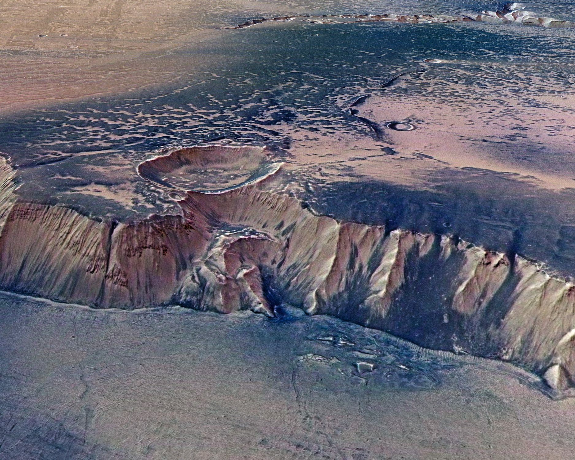 Les falaises d’Echus Chasma