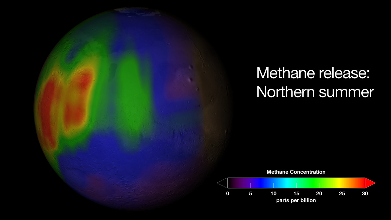 Confirmation de la présence de méthane dans l\'atmosphère martienne