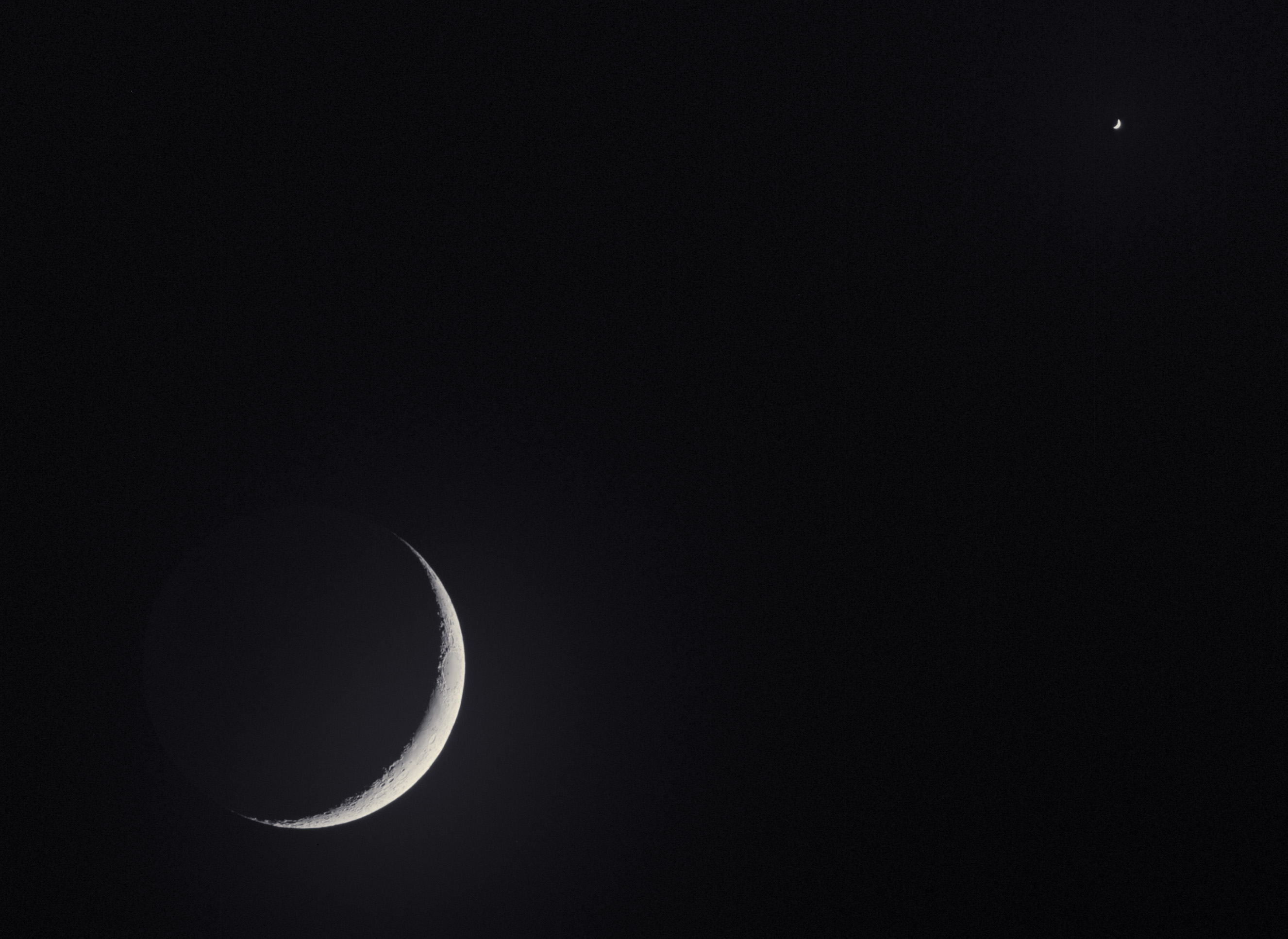 Lune et Vénus en croissant