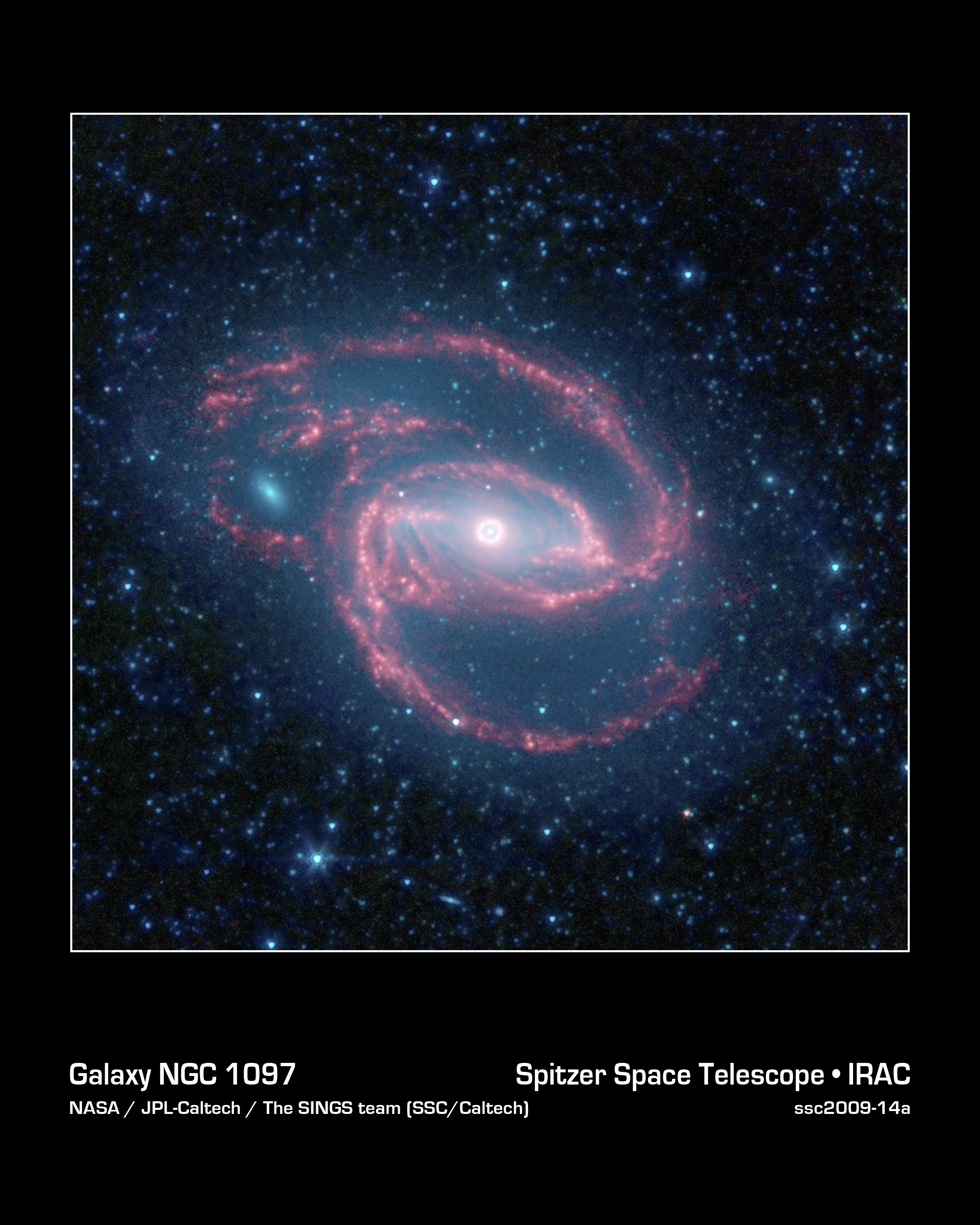 NGC 1097, l\'oeil était dans le ciel