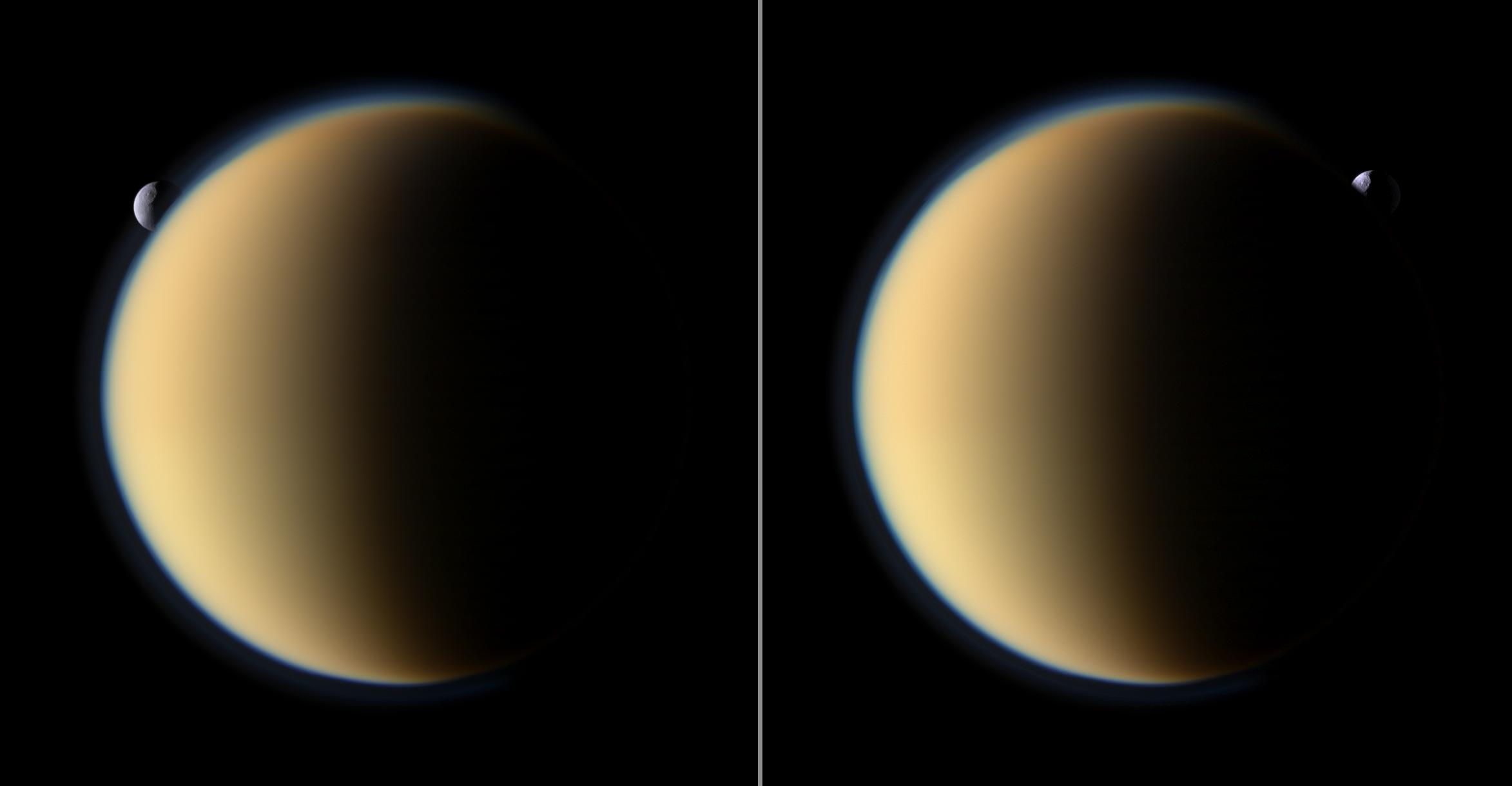 Téthys glisse derrière Titan