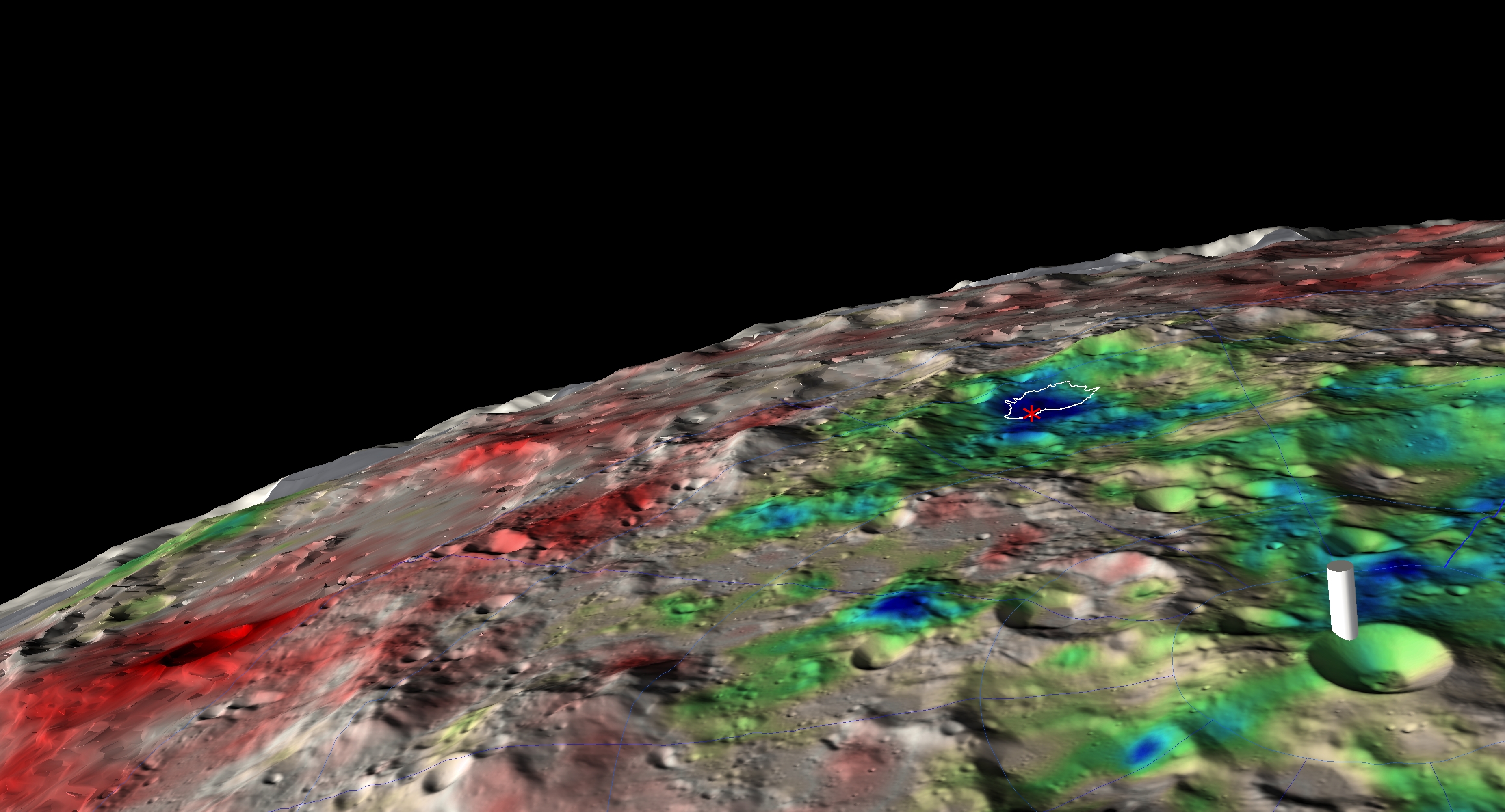 Glace d\'eau détectée sous la surface lunaire