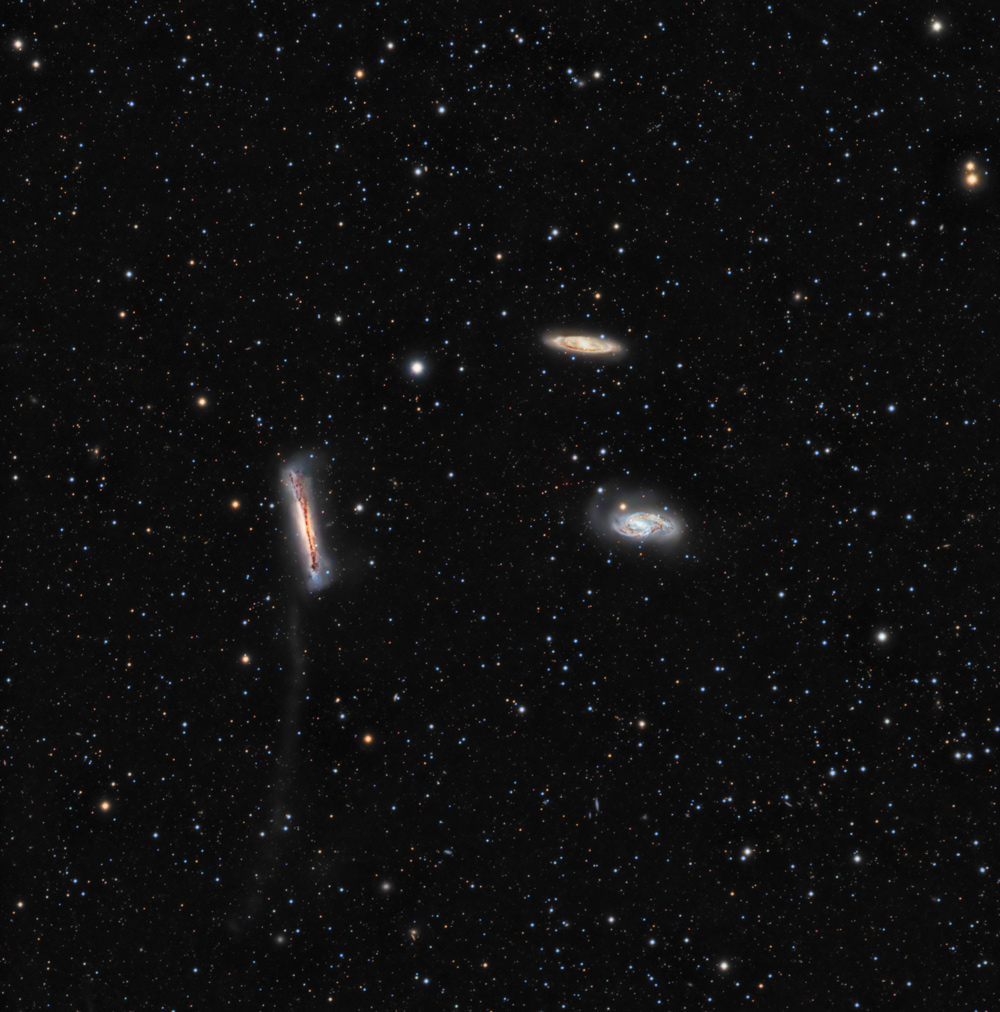 La traîne gravitationnelle de NGC 3628