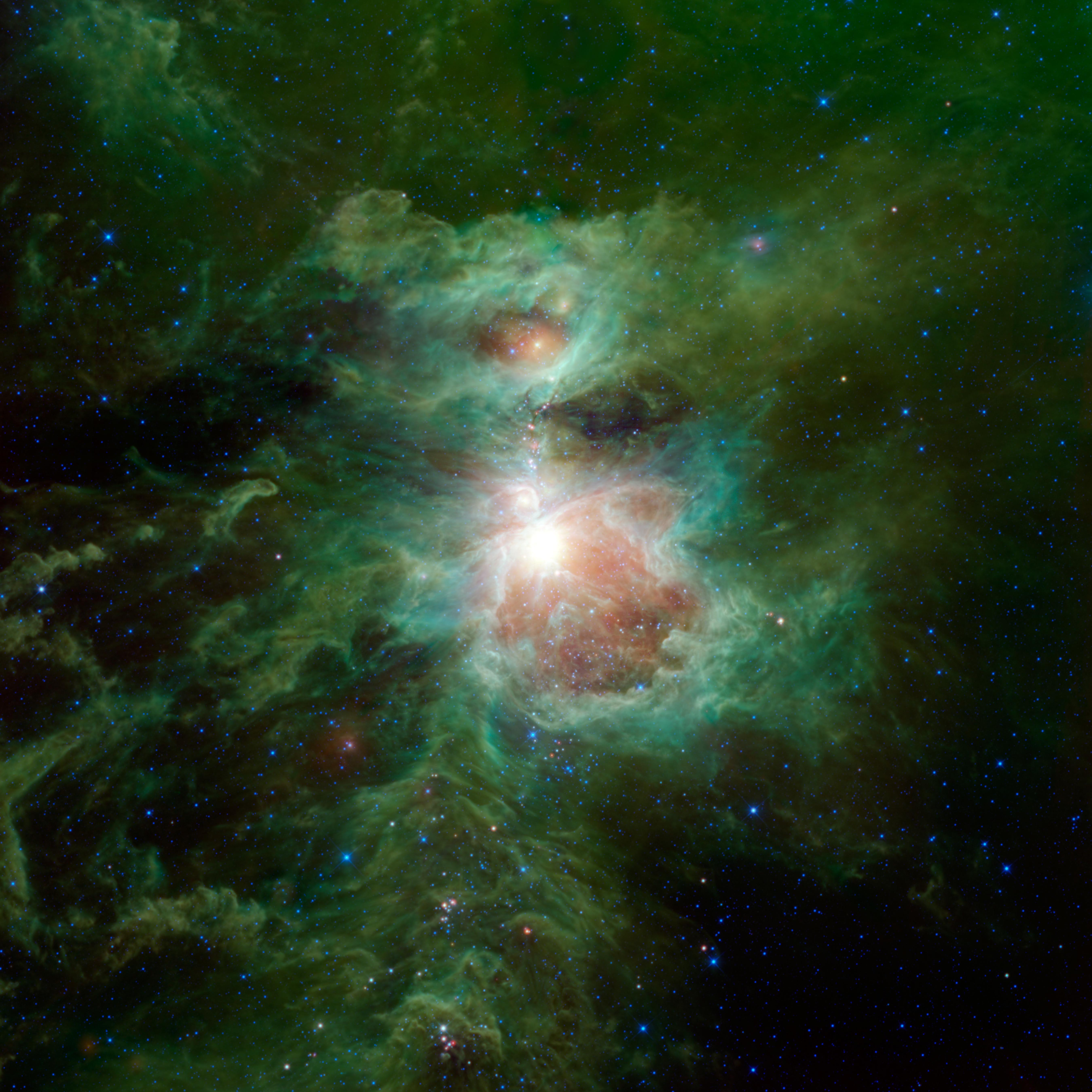 Orion en infrarouge par WISE