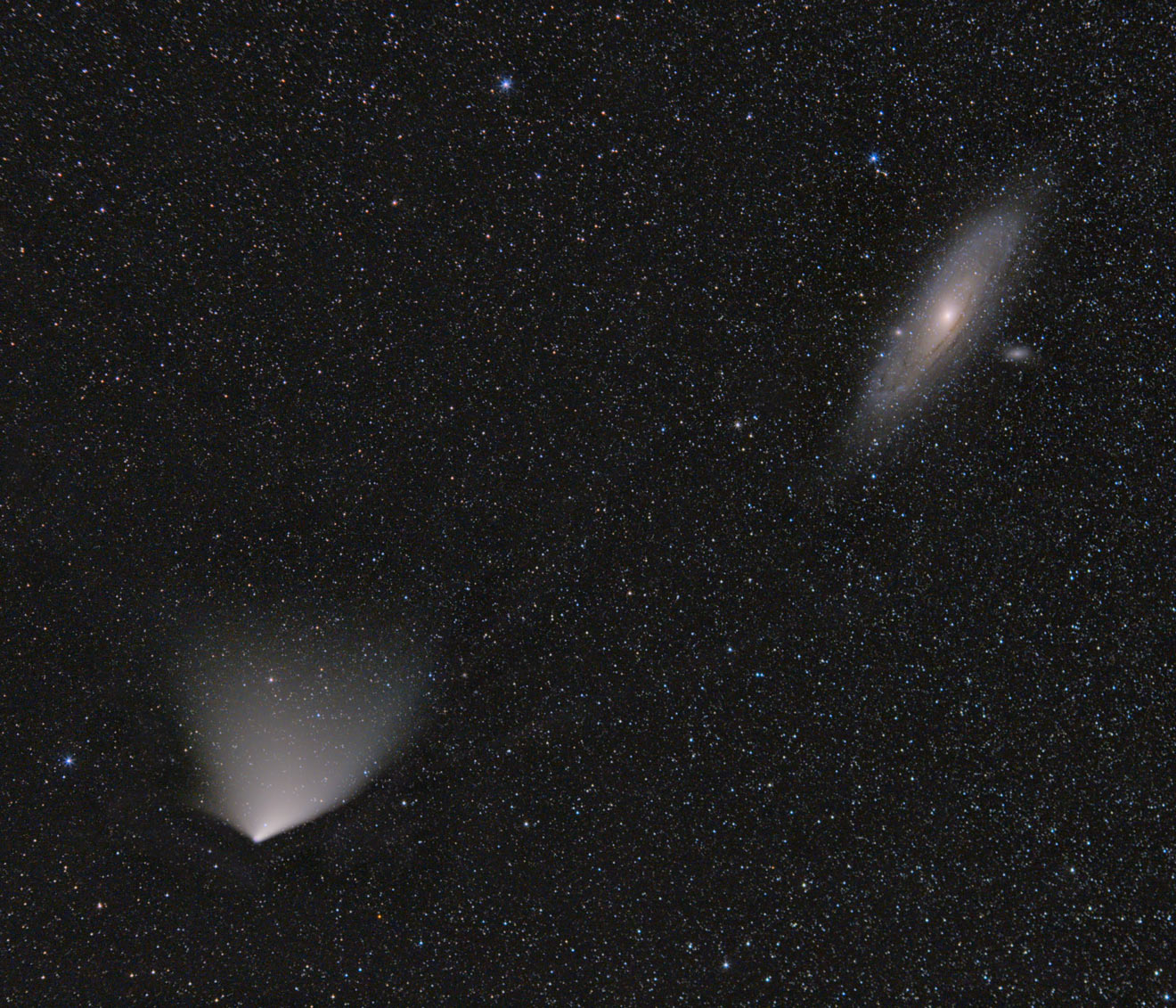 La comète et la galaxie