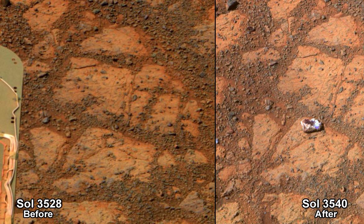 Mystérieuse roche sur Mars