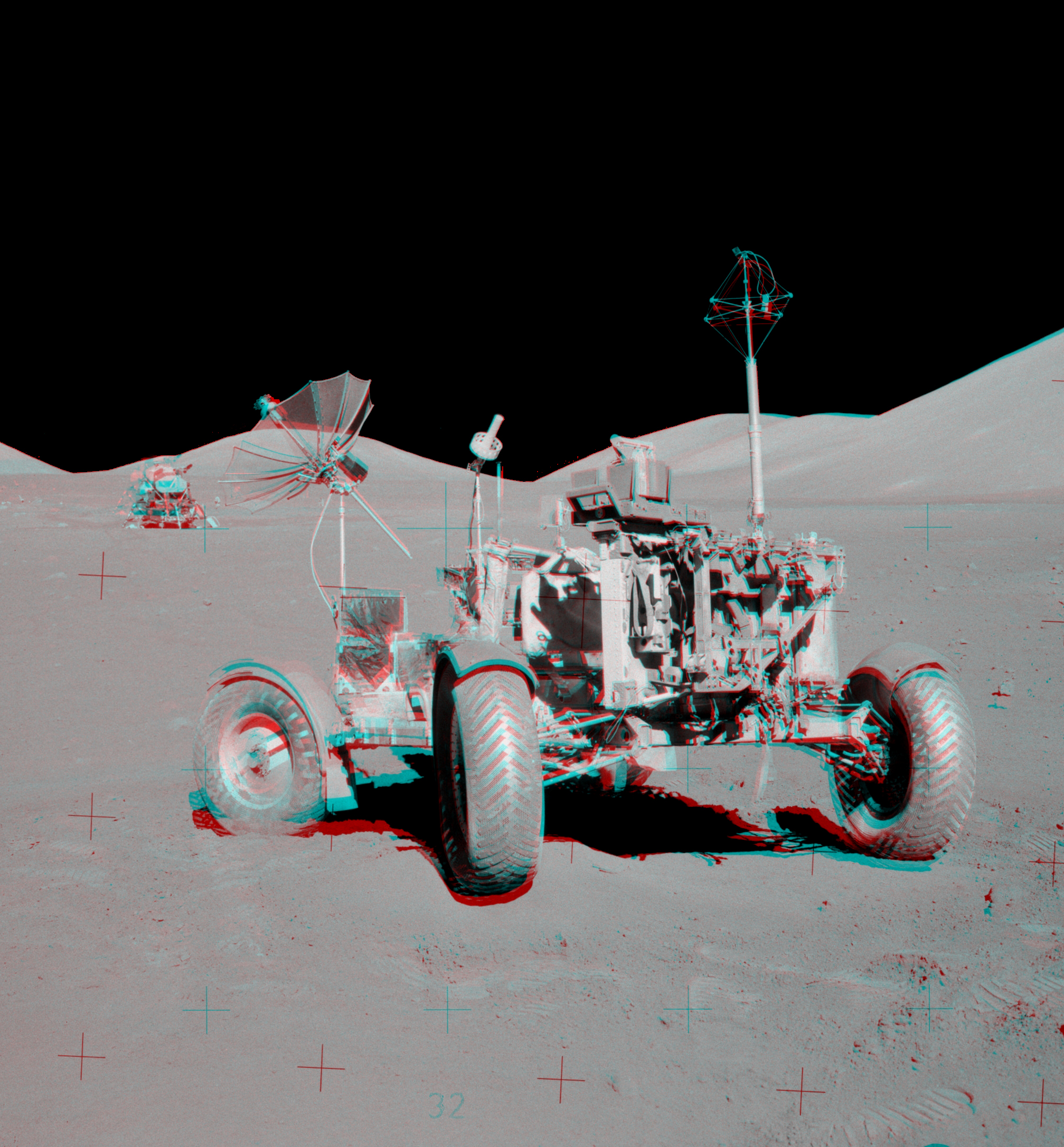 Le carré VIP d\'Apollo 17 en 3D