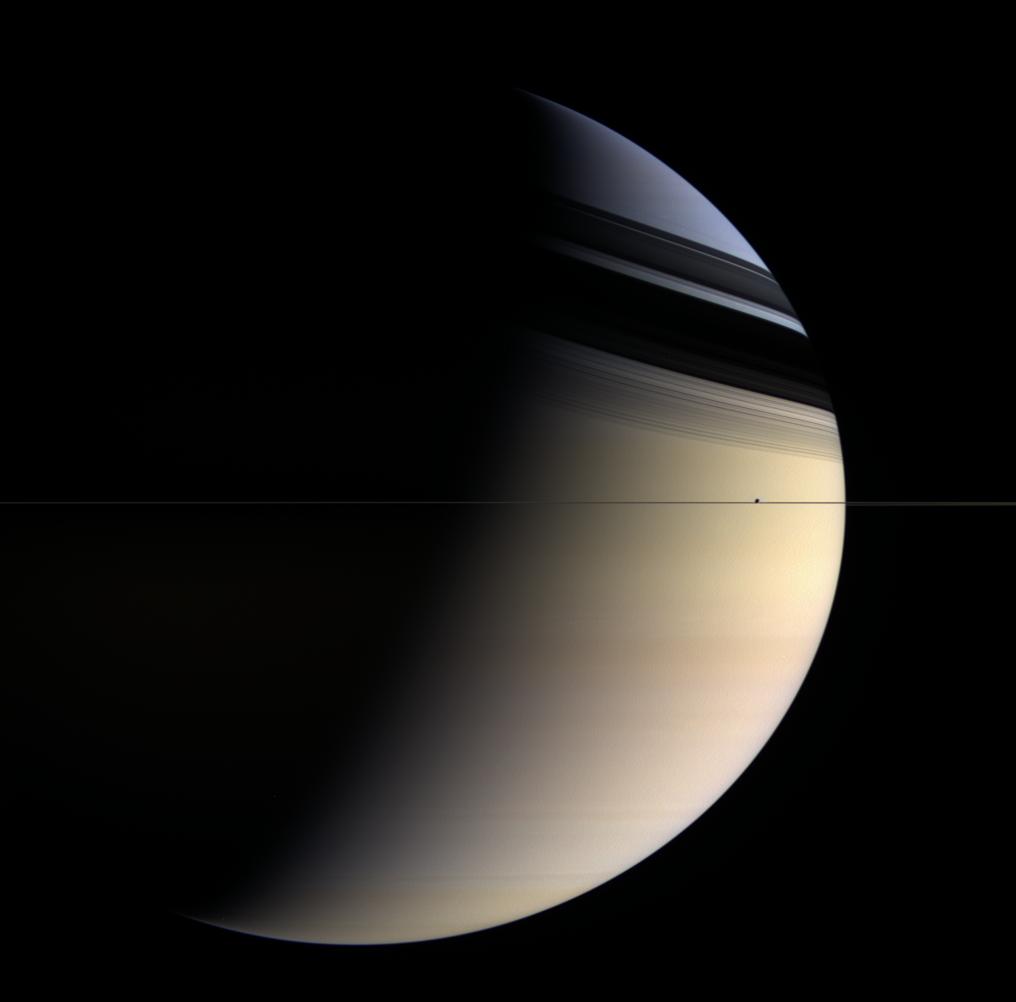 Saturne en or et bleu