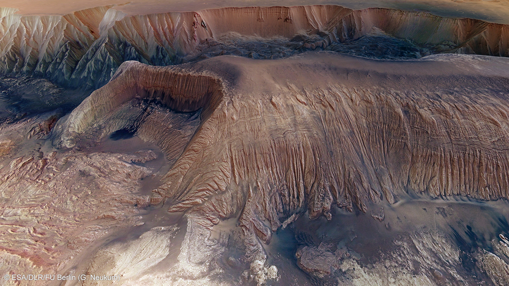 Glissement de terrain dans Hebes Chasma