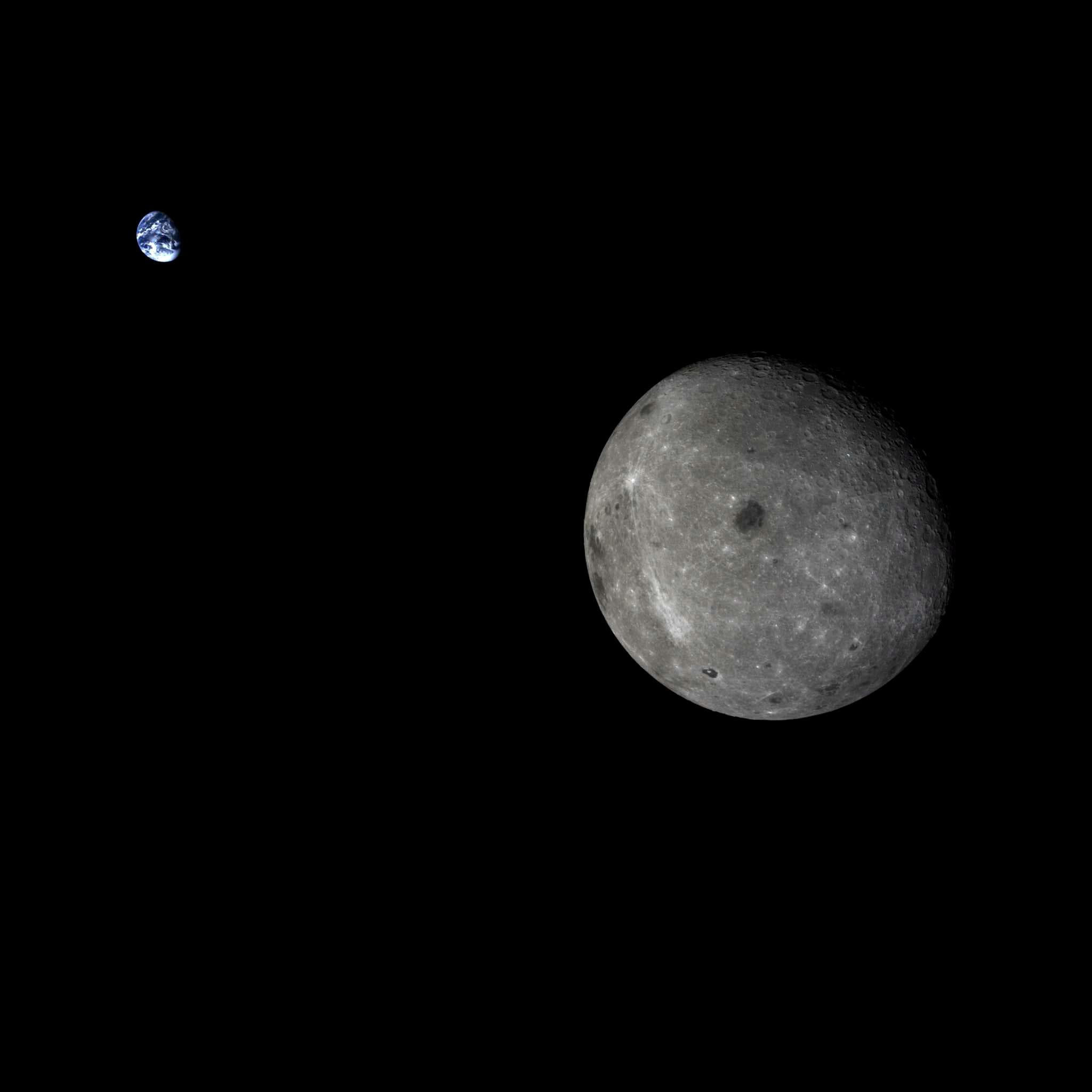 La Lune et la Terre vues par Chang\'e 5-T1