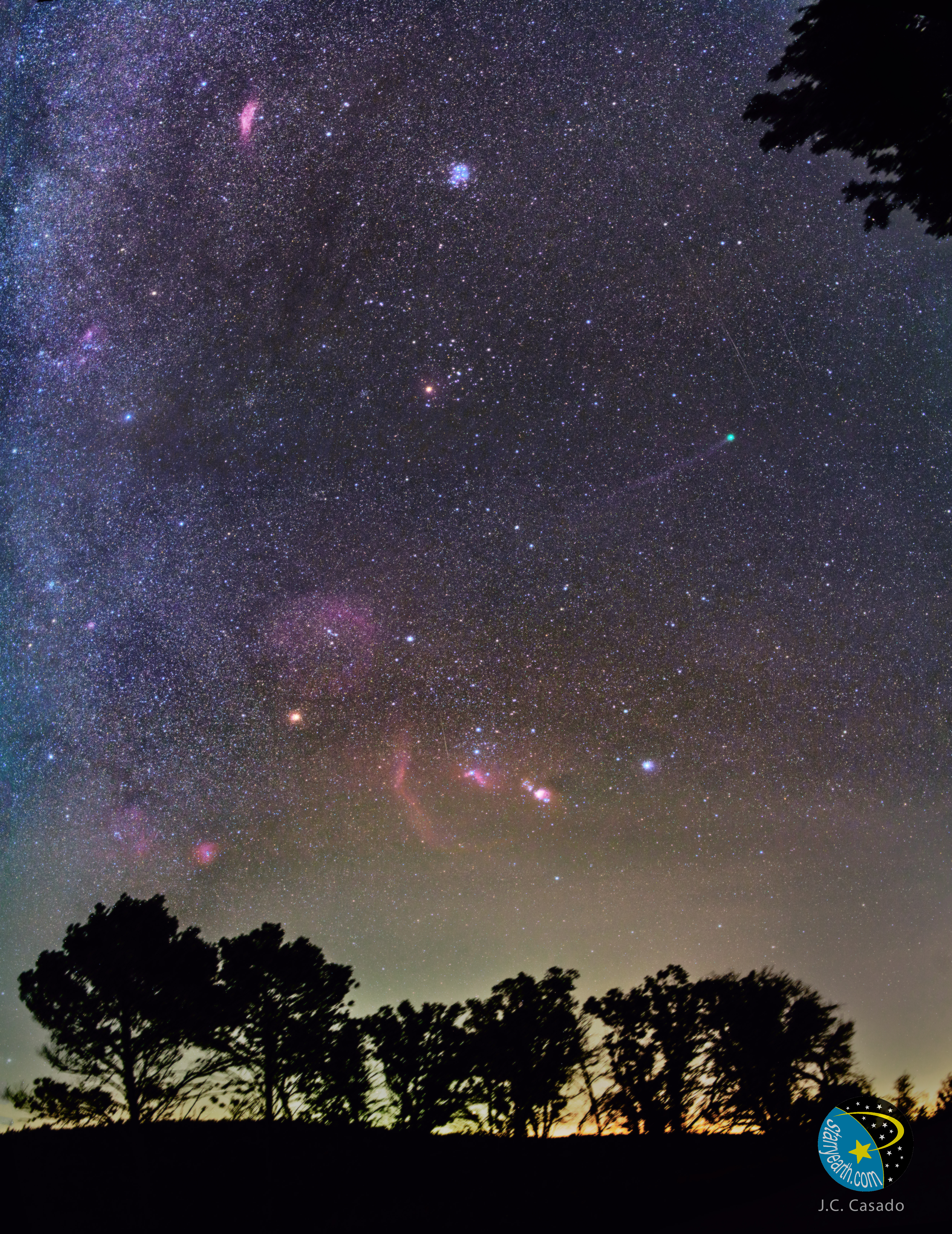 La comète Lovejoy dans un ciel d\'hiver