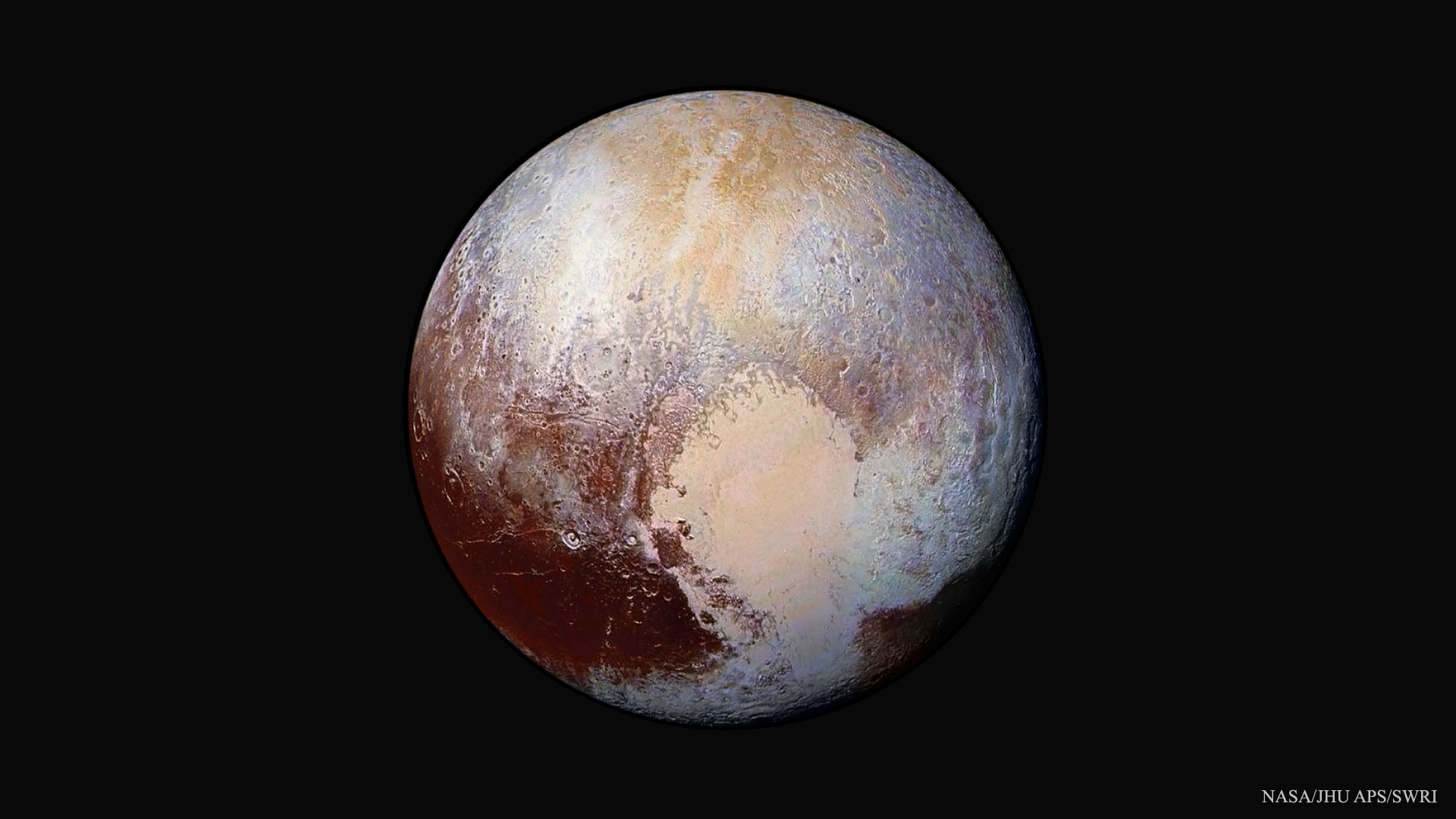 Pluton en couleurs accentuées
