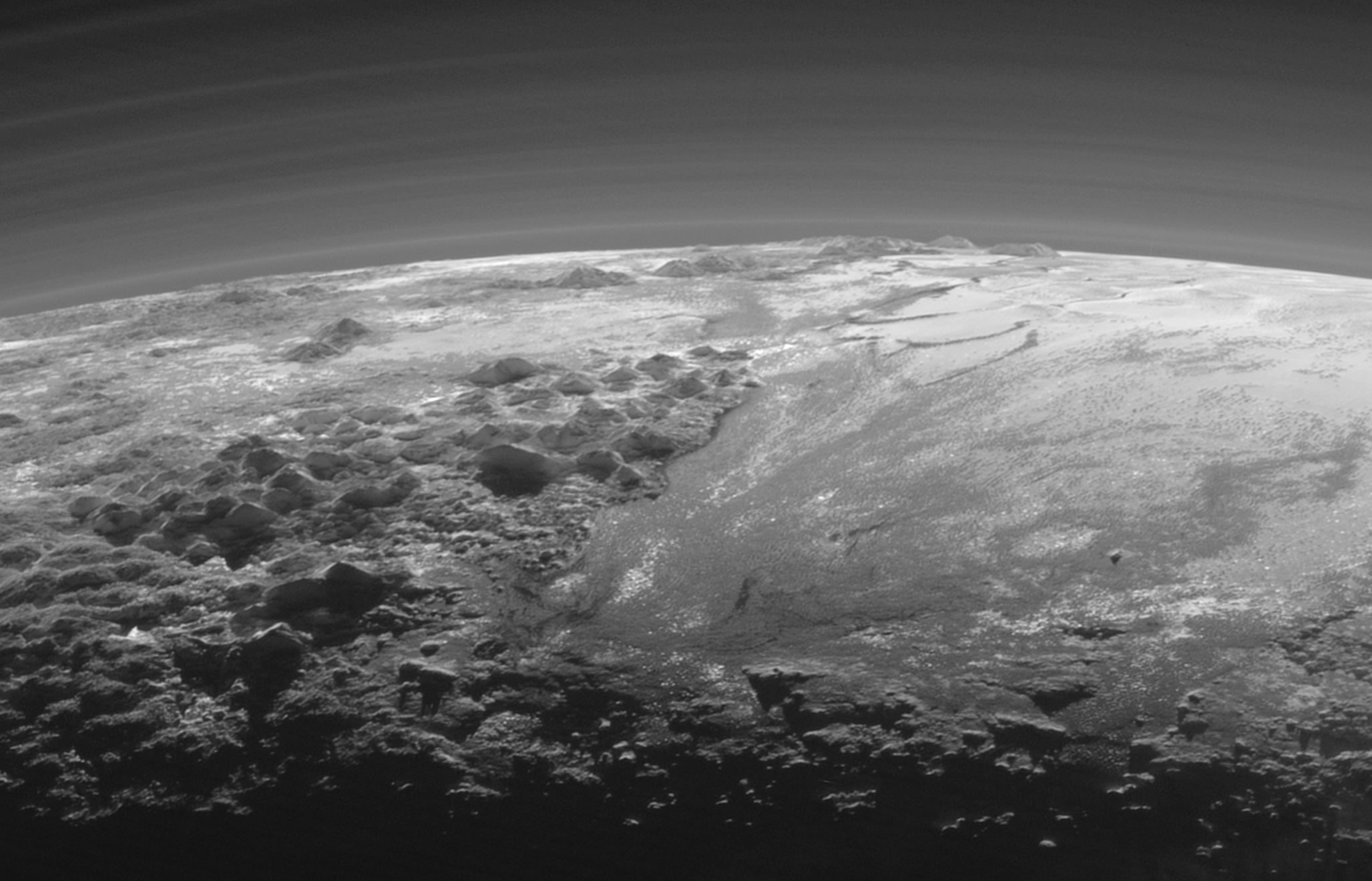 Fantastique paysage de Pluton