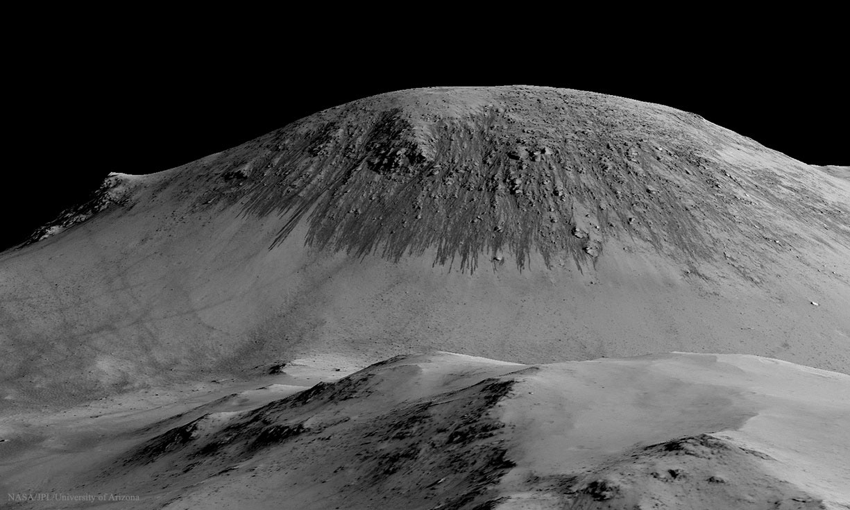 De l\'eau salée coulerait à la surface de Mars en été