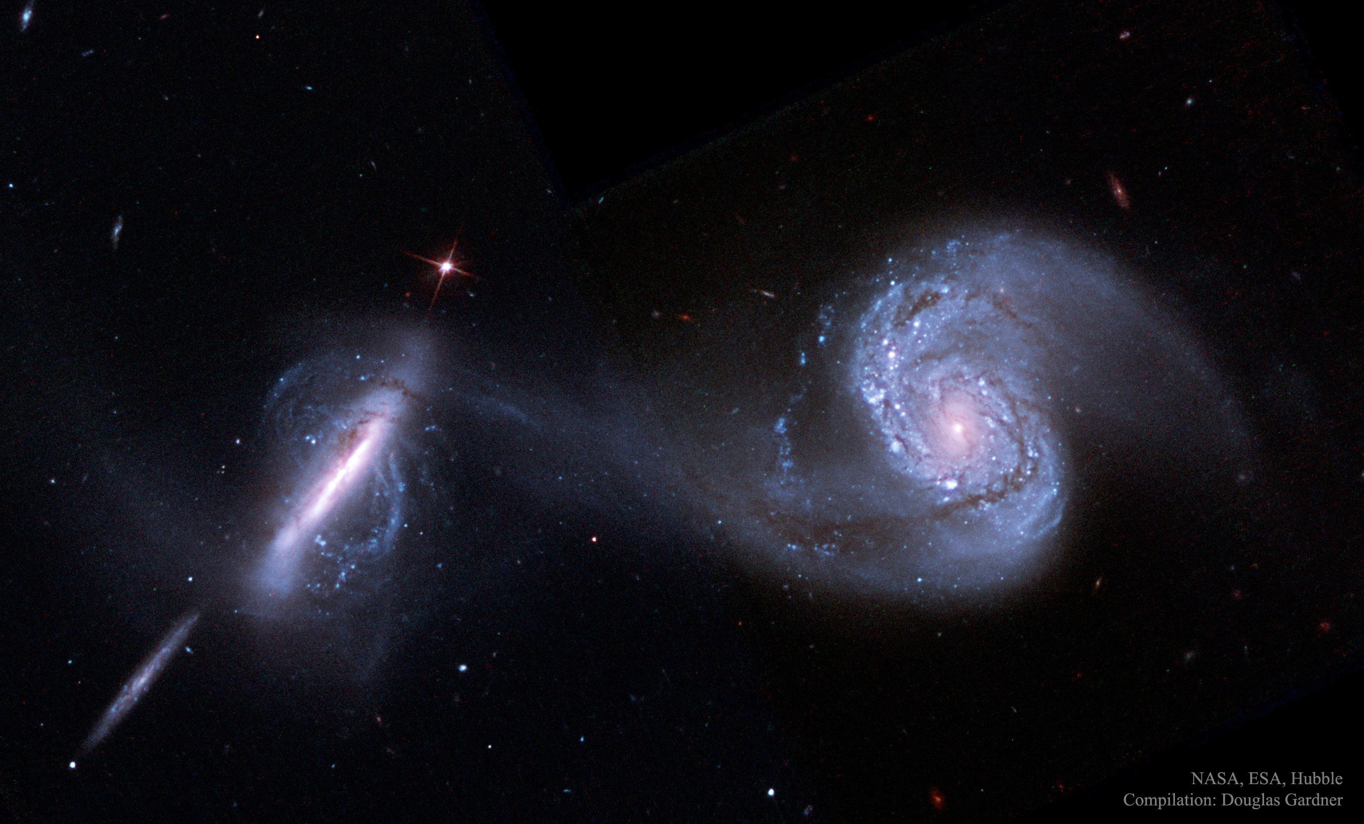 Arp 87, galaxies en voie de fusion