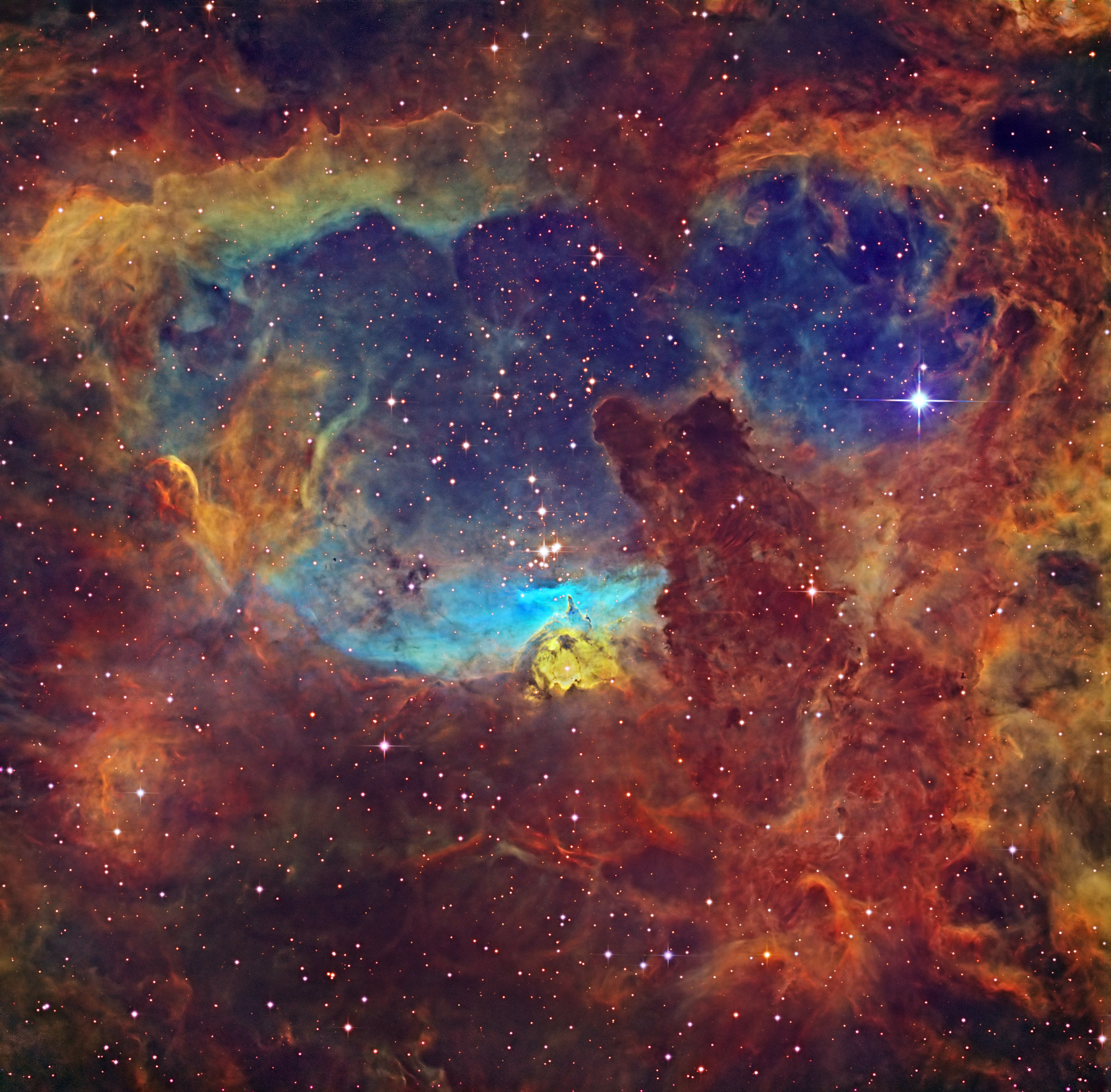 Etoiles massives dans NGC 6357
