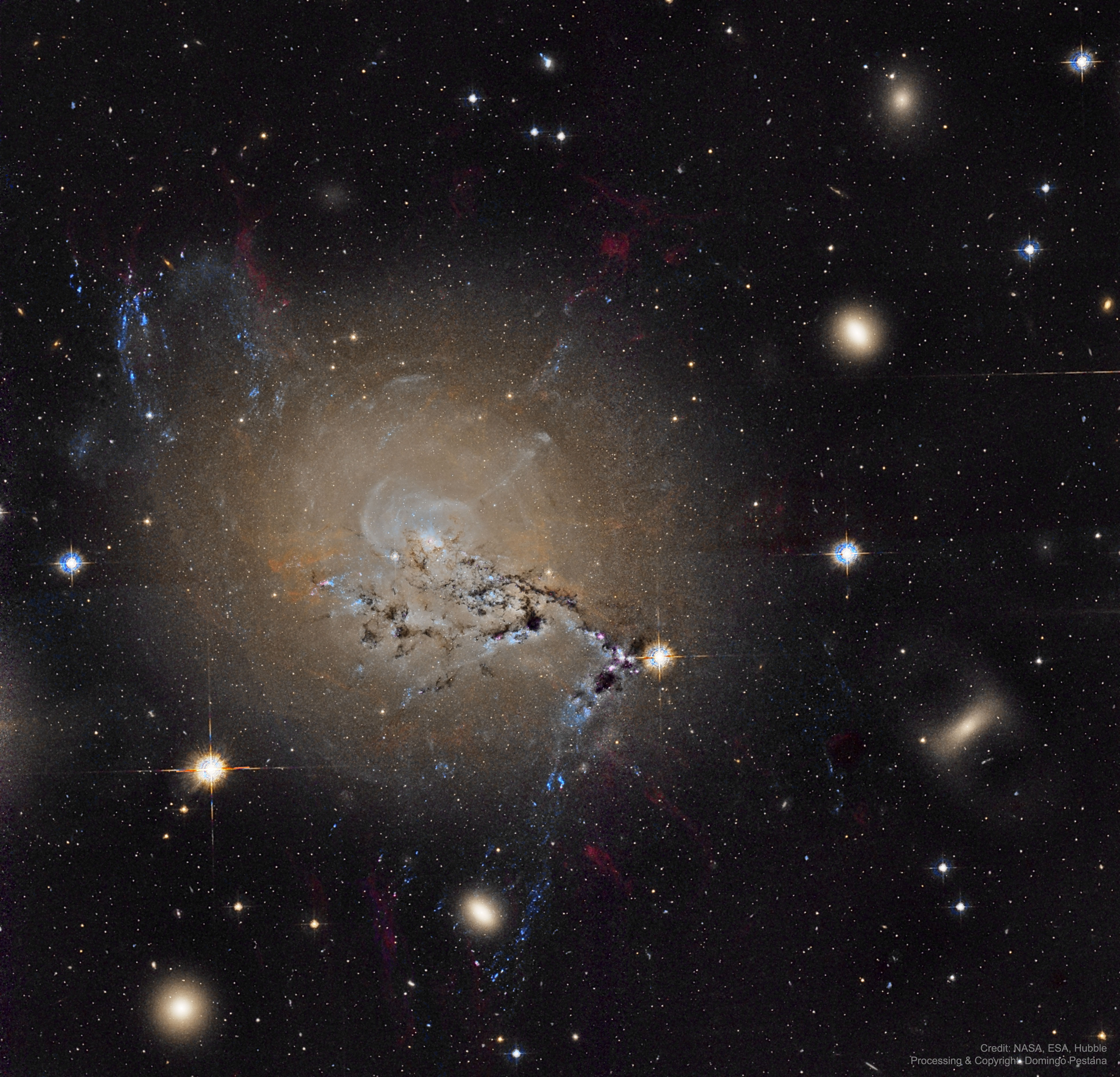 Les filaments de la galaxie active NGC 1275